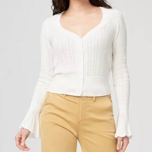 PAIGE Alvida Silk Blend Cardigan - Ivory